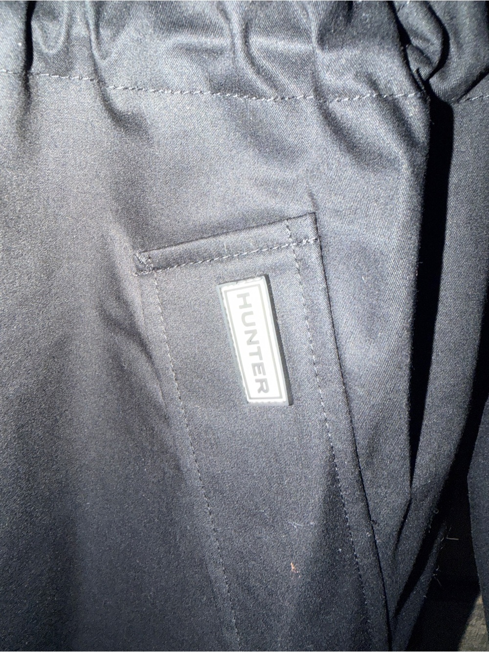 Hunter brand Black Women's Hooded Rain Jacket - Picture 2 of 5